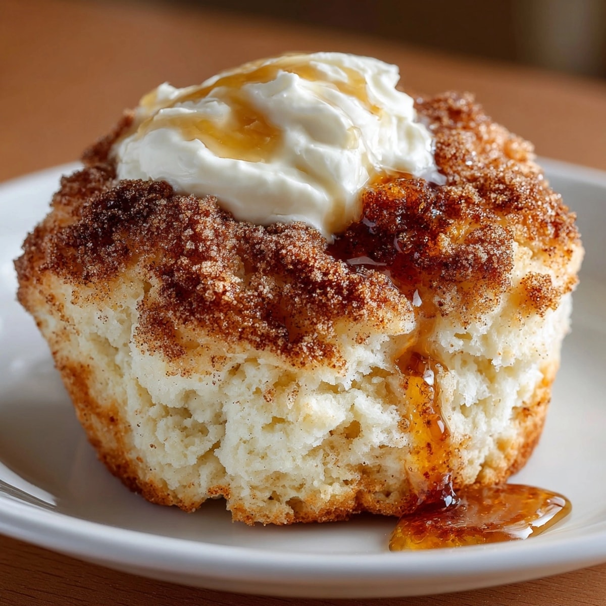 Golden, fluffy Cinnamon Sugar Drop Biscuits, generously sprinkled, ready to devour with honey butter.
