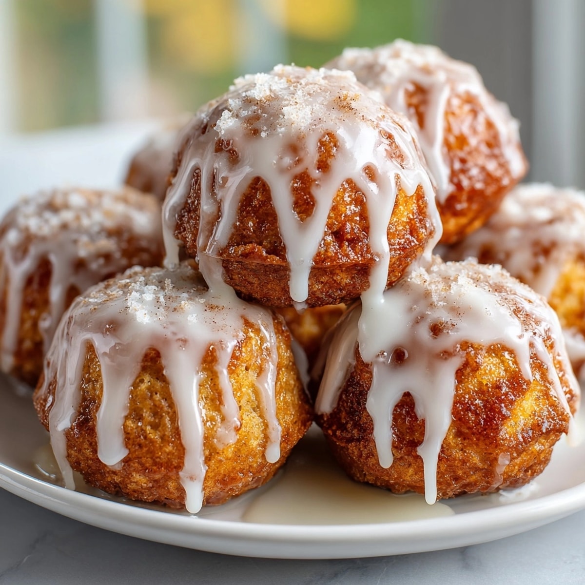 Warm and glazed Cinnamon Chai Donut Holes, a perfect dessert for fall afternoons or cozy celebrations.