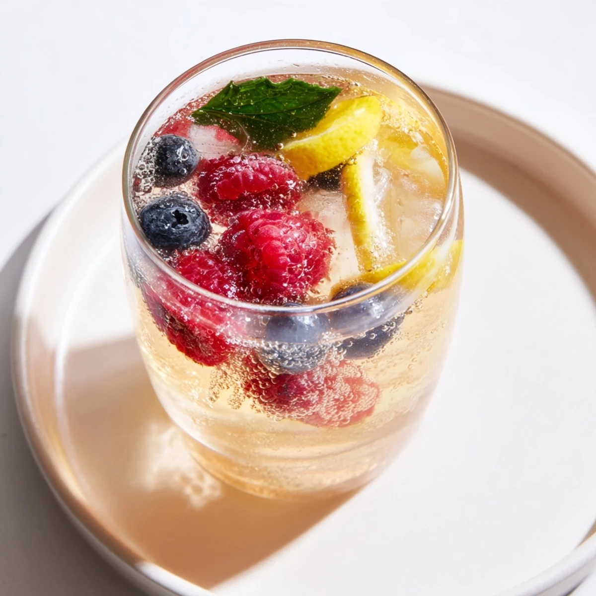 Delightful kombucha-style mocktails bubbling with tangy flavors and vibrant fresh ingredients.  