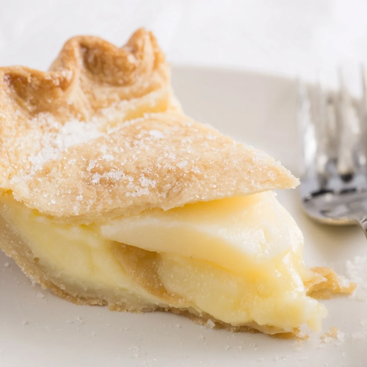 Creamy water pie with a golden crust evokes nostalgic flavors from the Great Depression.  