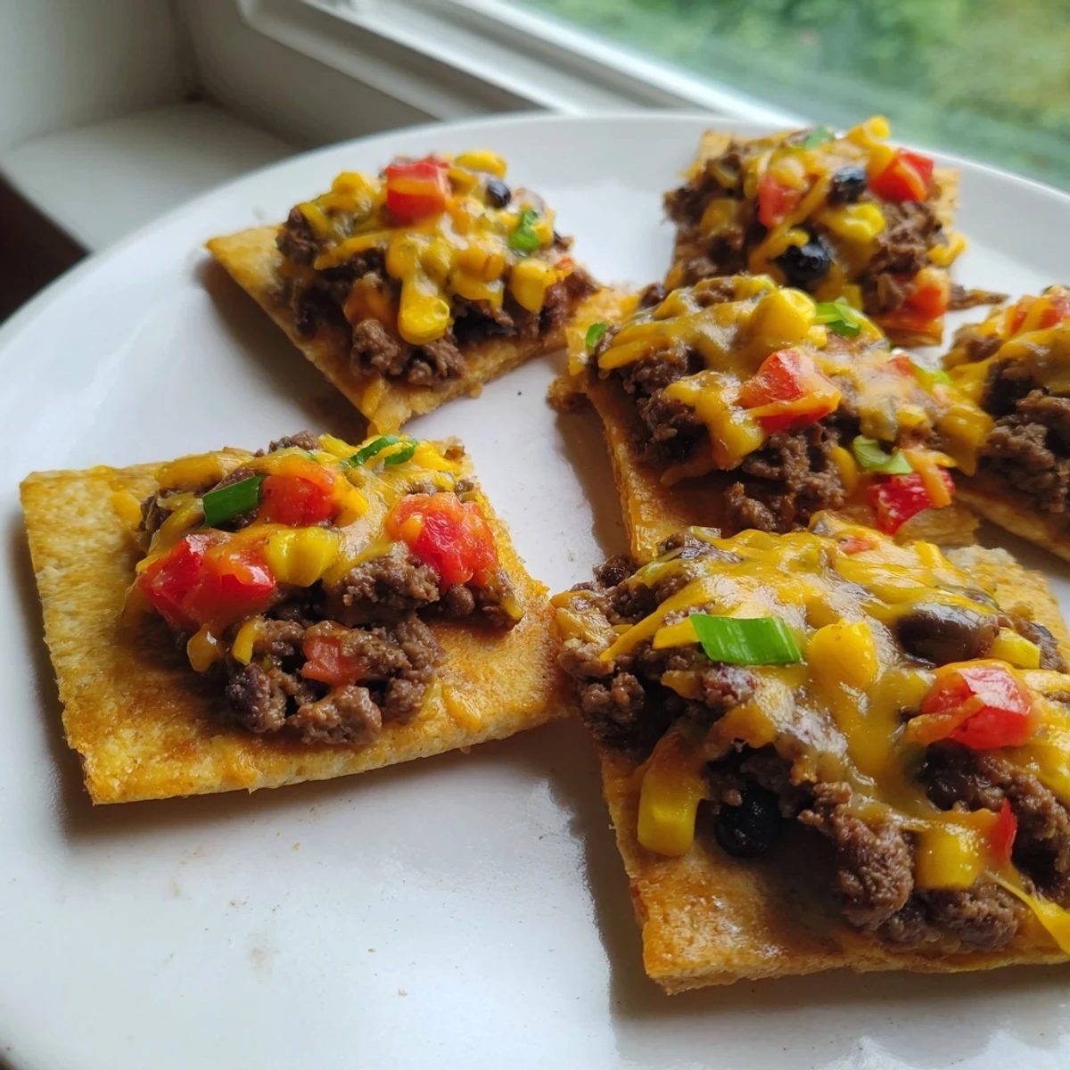 Hearty sheet pan quesadillas filled with beef, cheese, and vegetables ready for serving with salsa.