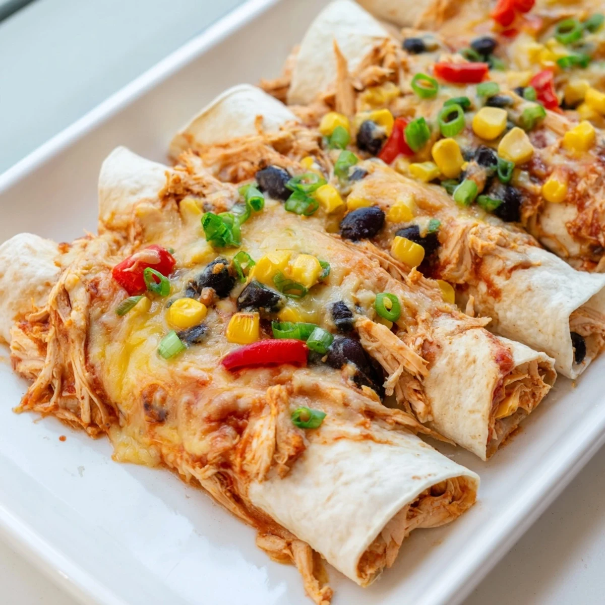 Homemade Taco Bell Copycat Chicken Bake, showing the layers of tender chicken and melty cheese inside.