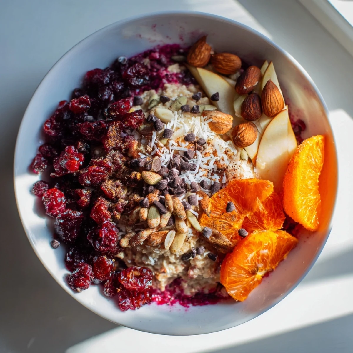 A vibrant display of Mélange Hivernal Flocon de Neige, ready to enjoy as a flavorful snack.