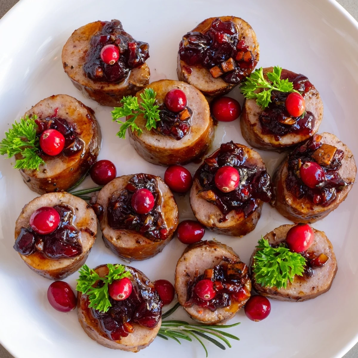 Festive Holly Berry Sausage