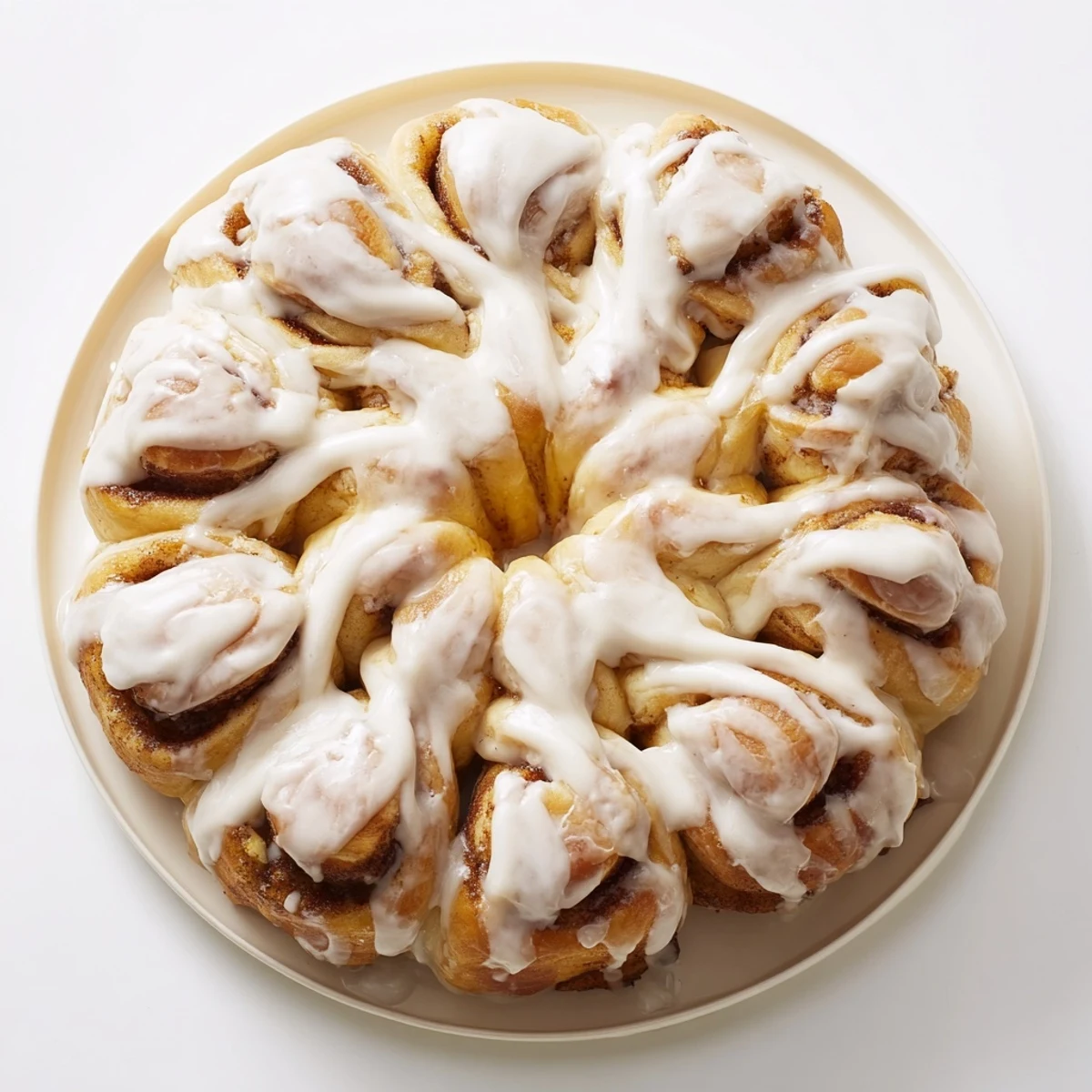 Warm, golden Giant Snowflake Sweet Roll, a festive, pull-apart pastry with cinnamon filling.