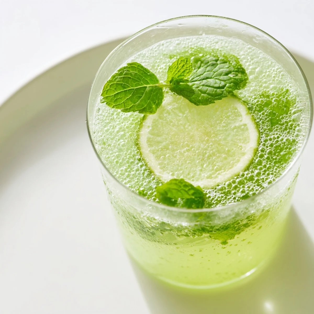 Vibrant green Mint Lime Agua Fresca shows off fresh mint and lime, ready for a cool sip.