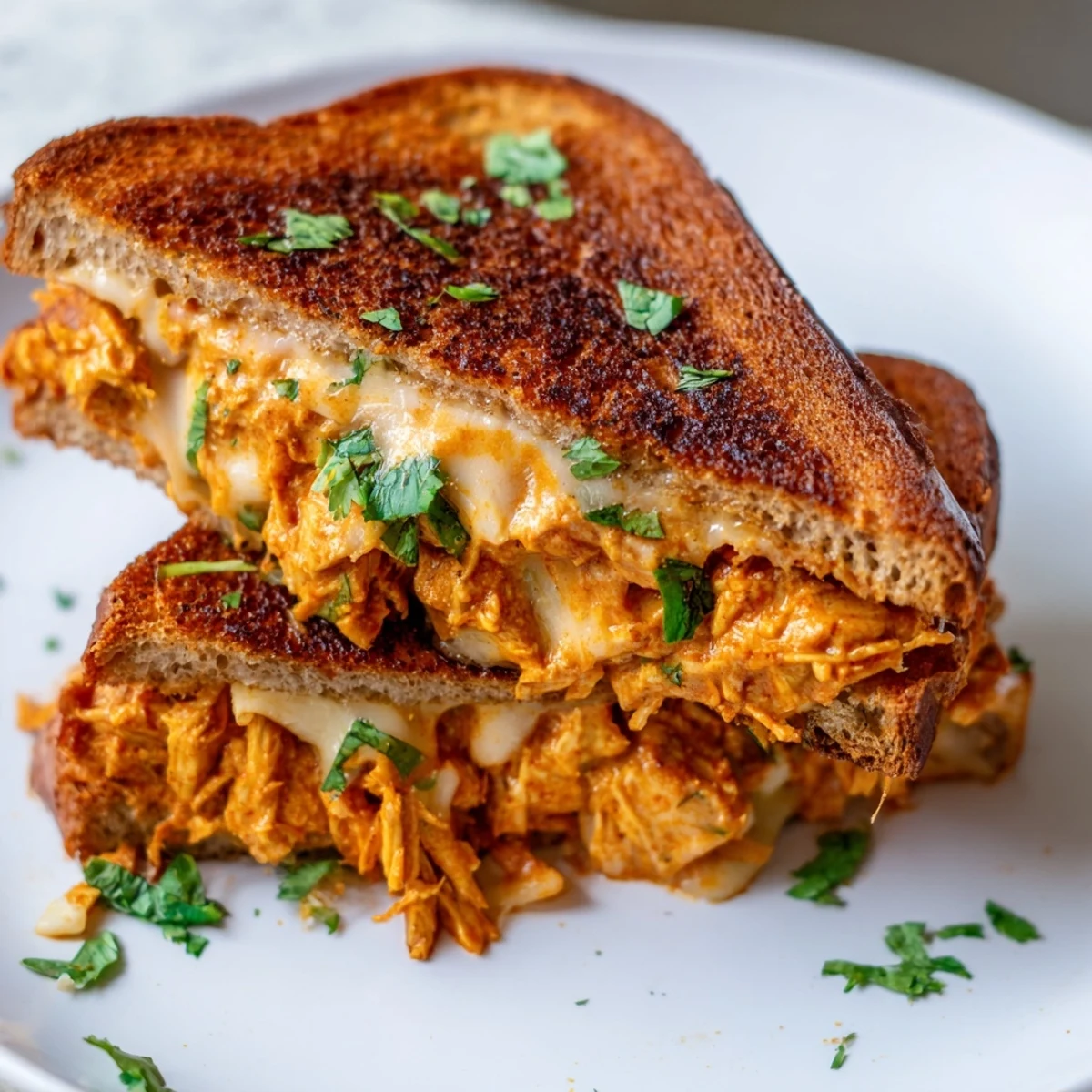 Savory Butter Chicken Grilled Cheese