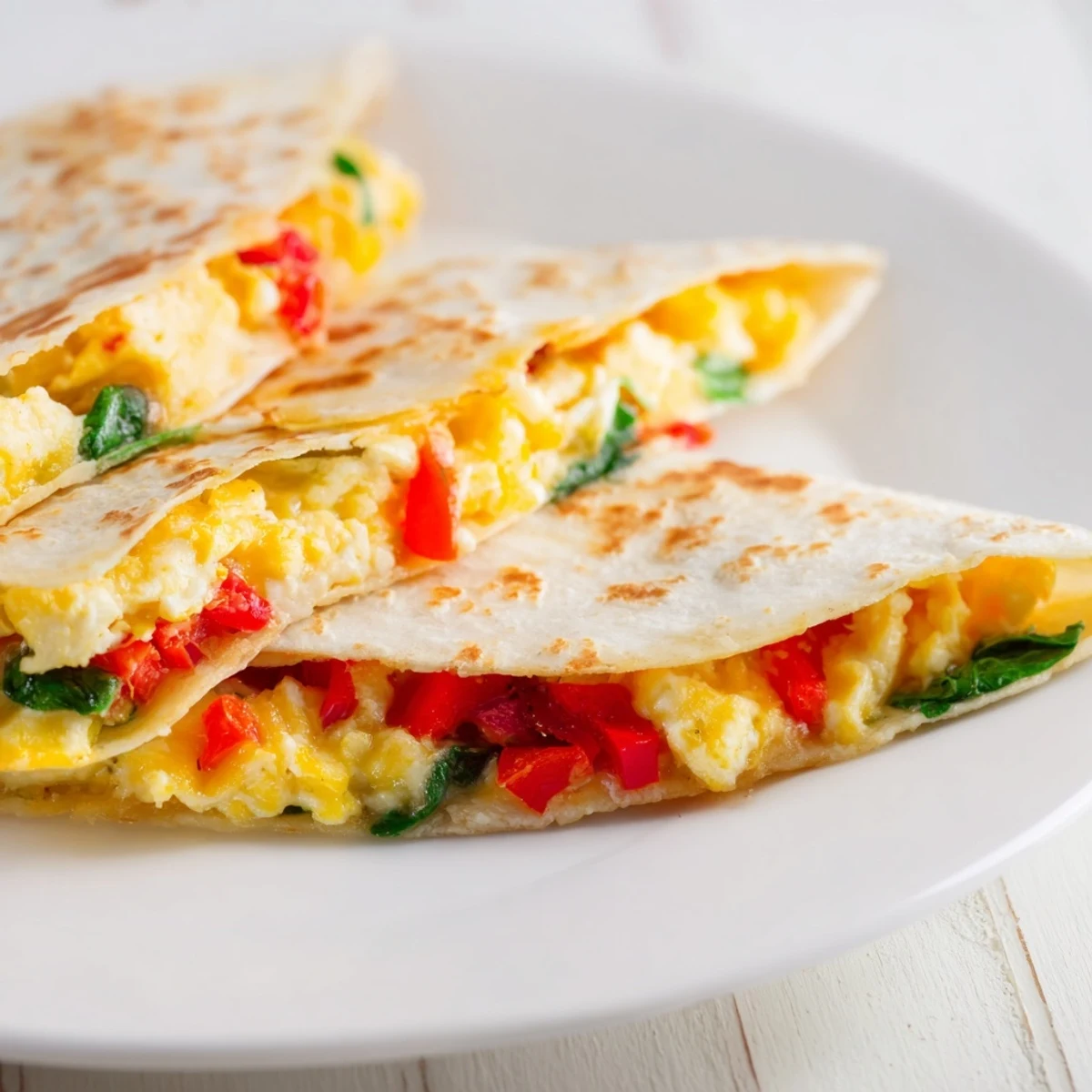 Crispy layers of a quick Breakfast Quesadilla Hack cooked to perfection, a satisfying morning meal.