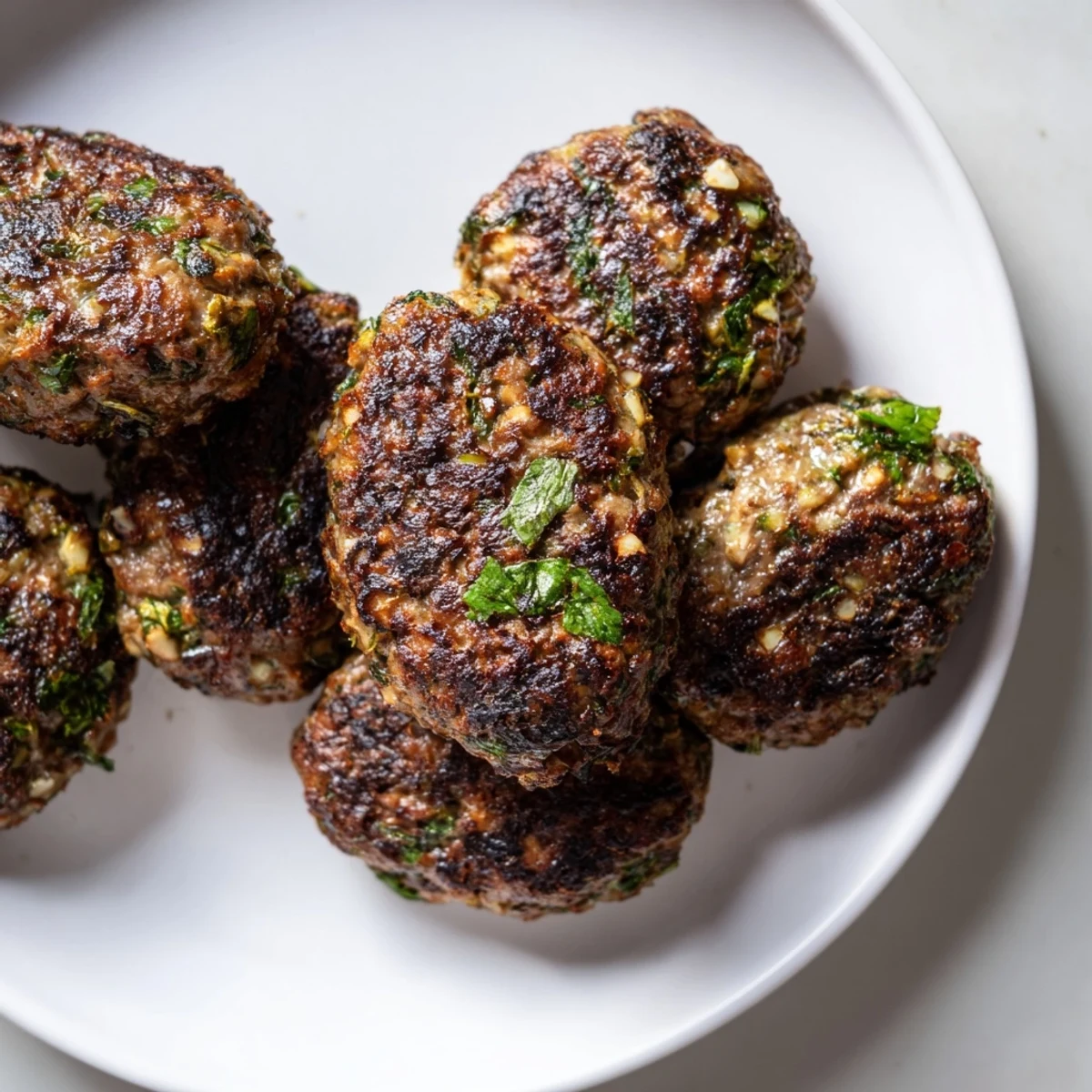 Vibrant image of sizzling Turkish Köfte meatballs with a deliciously crispy exterior, a perfect main dish.