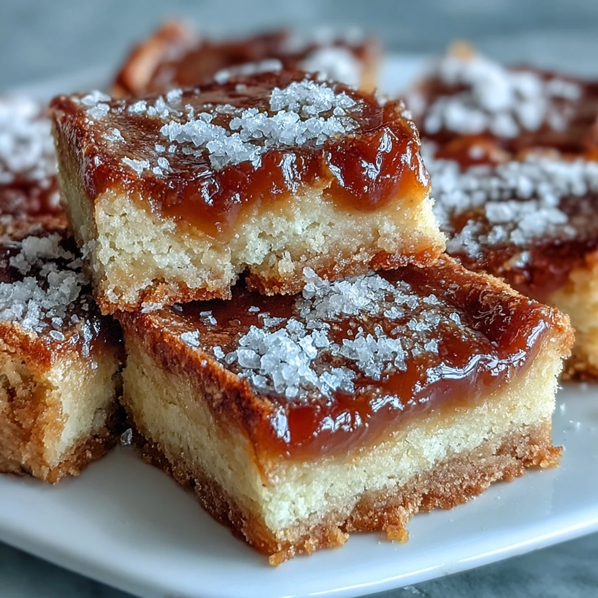 Golden Earl Grey Tea, Guava, and Lemon Bars sliced into squares, revealing a vibrant guava swirl layer.