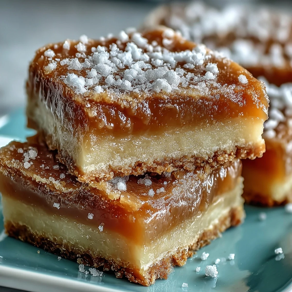 Lemon-dusted Earl Grey Tea, Guava, and Lemon Bars plated for an elegant afternoon tea party treat.