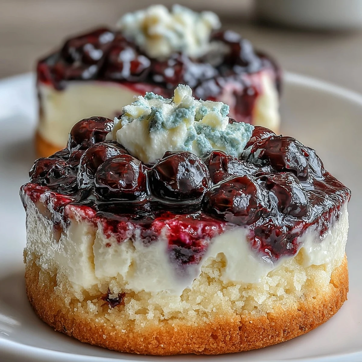 Decadent marbled cookies featuring a luscious cheesecake center and fresh blueberry swirls, creating a stunning dessert for any occasion.