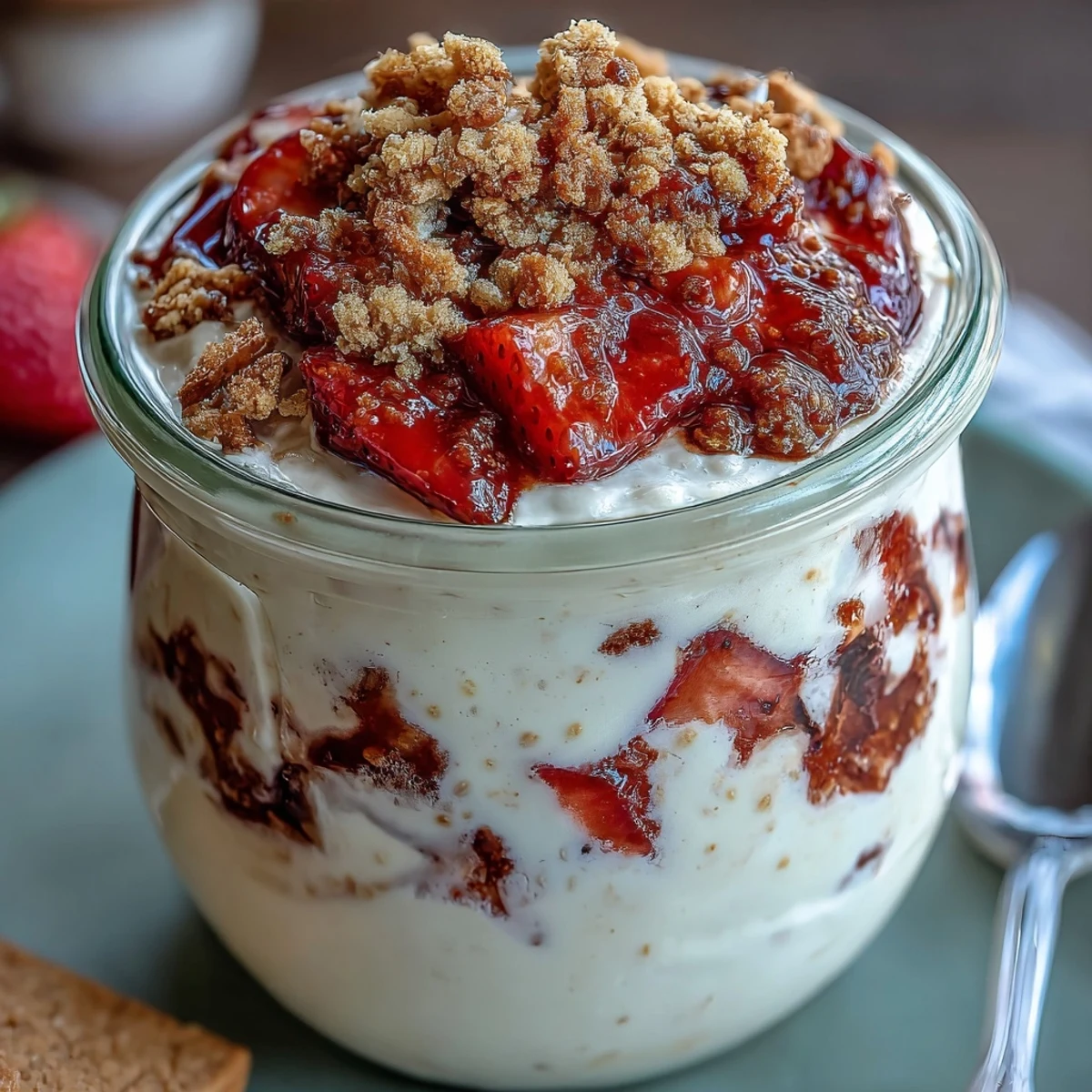 Strawberry Cheesecake Overnight Oats
