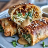 Crispy Spring Rolls Peanut Sauce