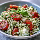 Cold Pesto Orzo Salad