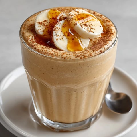 Creamy Peanut Butter Banana Smoothie swirling in a glass, promising a delicious, quick breakfast.