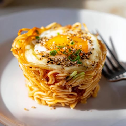 Savory Japanese Ramen Egg Muffins, golden and fluffy, perfect for brunch gatherings.  