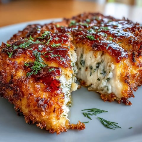 Crispy Dill Pickle Parmesan Chicken with golden Parmesan-breadcrumb crust, fried to juicy perfection.  