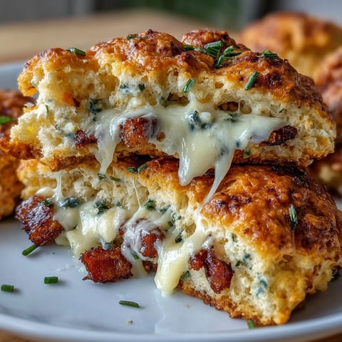 Golden, protein-rich breakfast biscuits loaded with ham, cheese, and spinach, perfect for busy mornings.  