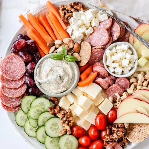 An inviting Girl Dinner Platter showcases a variety of snacks, perfect for gatherings.  