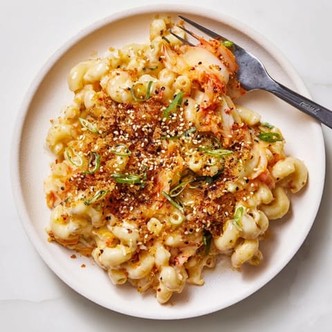Spicy Kimchi Mac Cheese