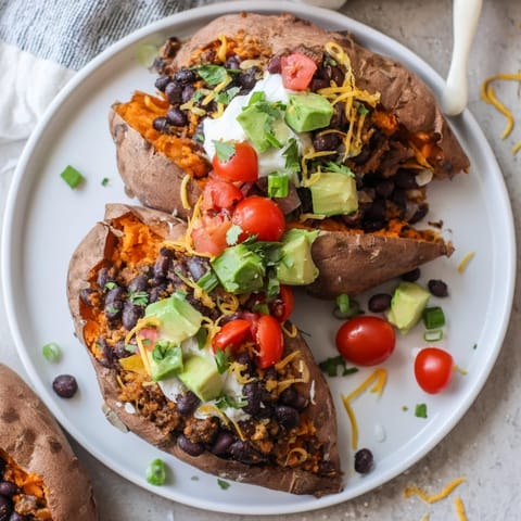 Loaded Baked Sweet Potatoes