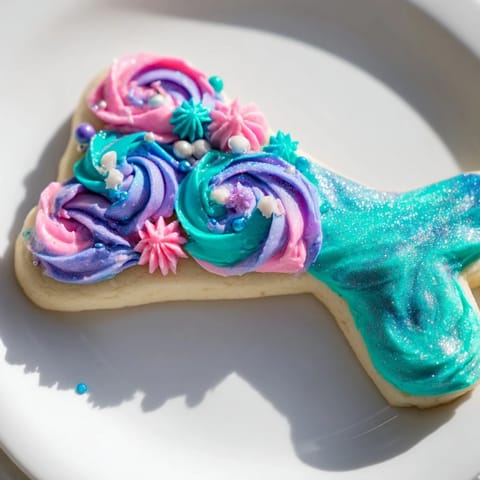 A plate of colorful mermaid tail sweets ready to delight, perfect for a shimmering dessert.