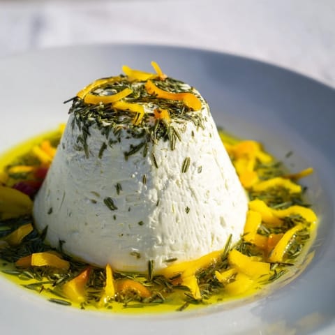 Bright, colorful Tuscan Sunburst appetizer: imagine the zesty lemon goat cheese surrounded by crispy breadsticks.