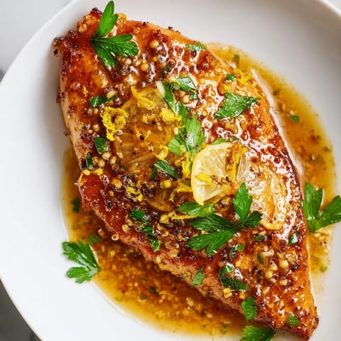 Freshly grated lemon zest and cracked pepper flavor tender Lemon Pepper Chicken served over creamy mashed potatoes.