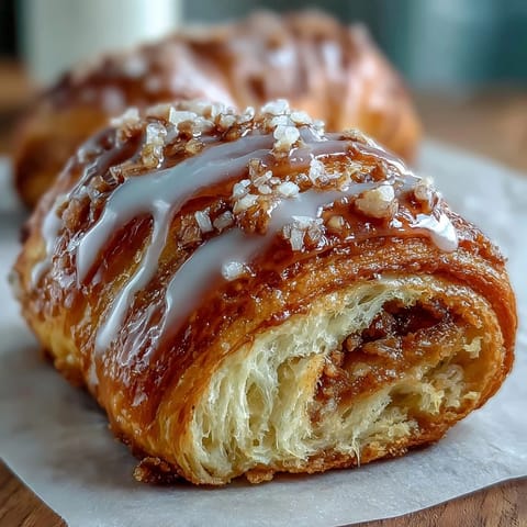 Mini orange rolls from crescent dough with citrus glaze, baked golden and topped with zesty orange icing, perfect for breakfast or brunch.