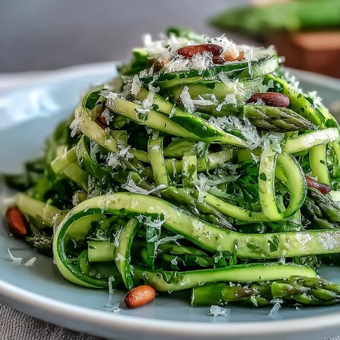 A bright, refreshing shaved asparagus salad with lemon zest and Parmesan, perfect for spring entertaining or light lunches.