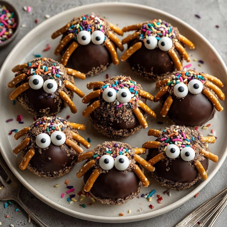 Festive No-Bake Spider Oreo Truffles chilled to perfection, awaiting a delightful Halloween bite.