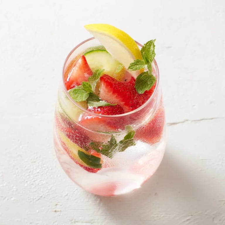 Colorful mocktails blending peach syrup, cucumber slices, and refreshing citrus flavors.