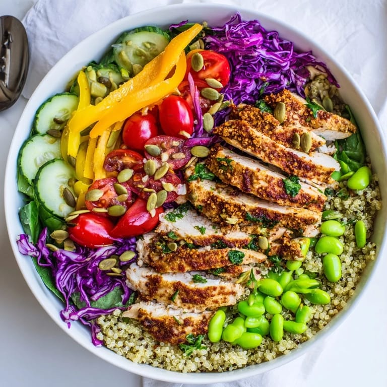 Deliciously healthy meal-prep bowls featuring zesty dressings and fresh, vibrant ingredients.  