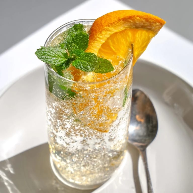 Probiotic Citrus Mint Soda Mocktail
