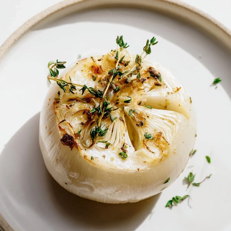 Fragrant Onion Boil, showcasing tender, roasted Vidalia onions topped with fresh parsley and herbs.