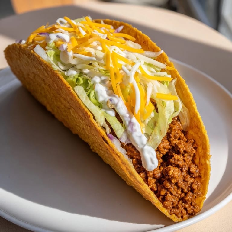 Delicious cheesy flatbread wrapped around crunchy taco shells filled with the Gordita Crunch.