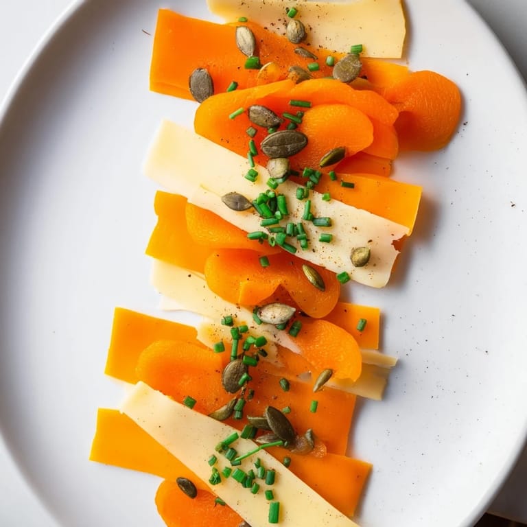 Savor the visually stunning Serengeti Sunset: sweet apricots and smoky cheese create sunset colors.