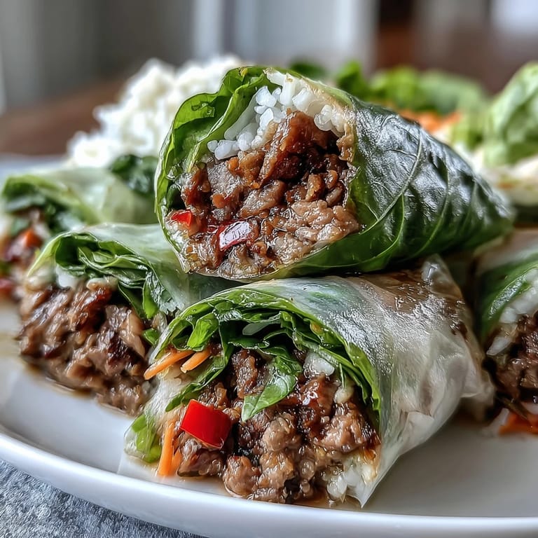 Serve these fresh Thai Basil Beef Rolls with a bright, spicy dipping sauce for an easy, satisfying lunch or appetizer.
