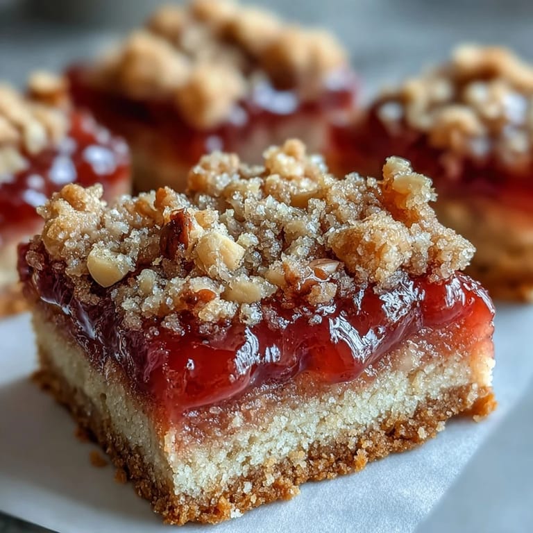 Warm Guava Jam Bars baked with a buttery base and sweet jam filling.