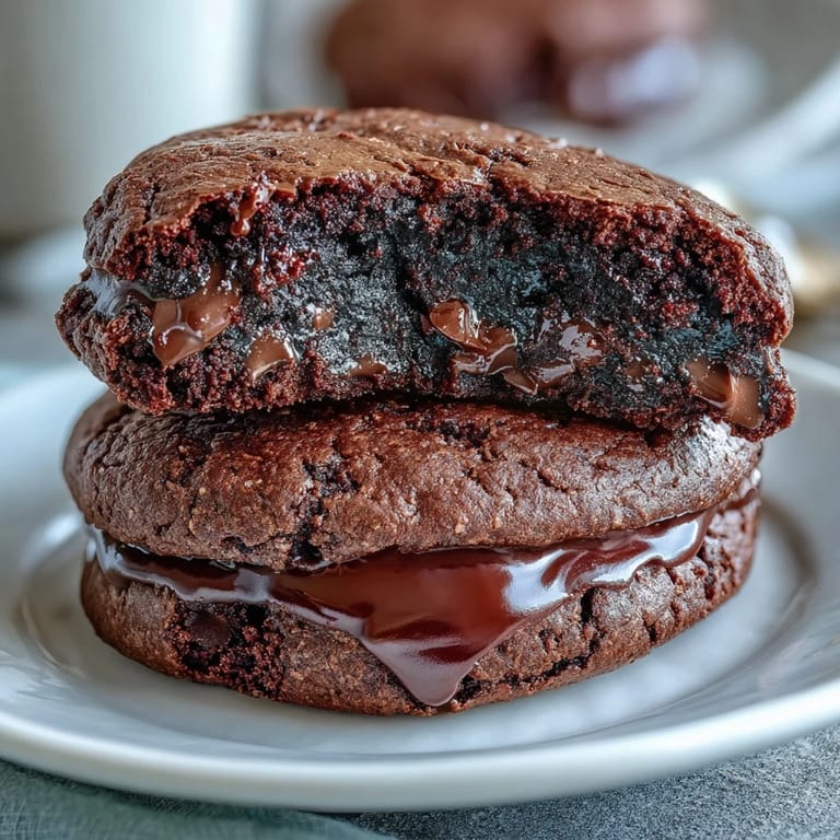Easy three-ingredient brownie cookies, golden-edged and fudgy, perfect for quick homemade treats.