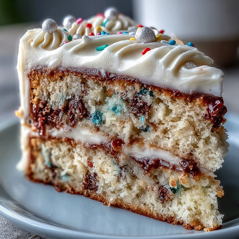 A celebratory Class of 2026 Confetti Cake, beautifully frosted and adorned with colorful jimmies.