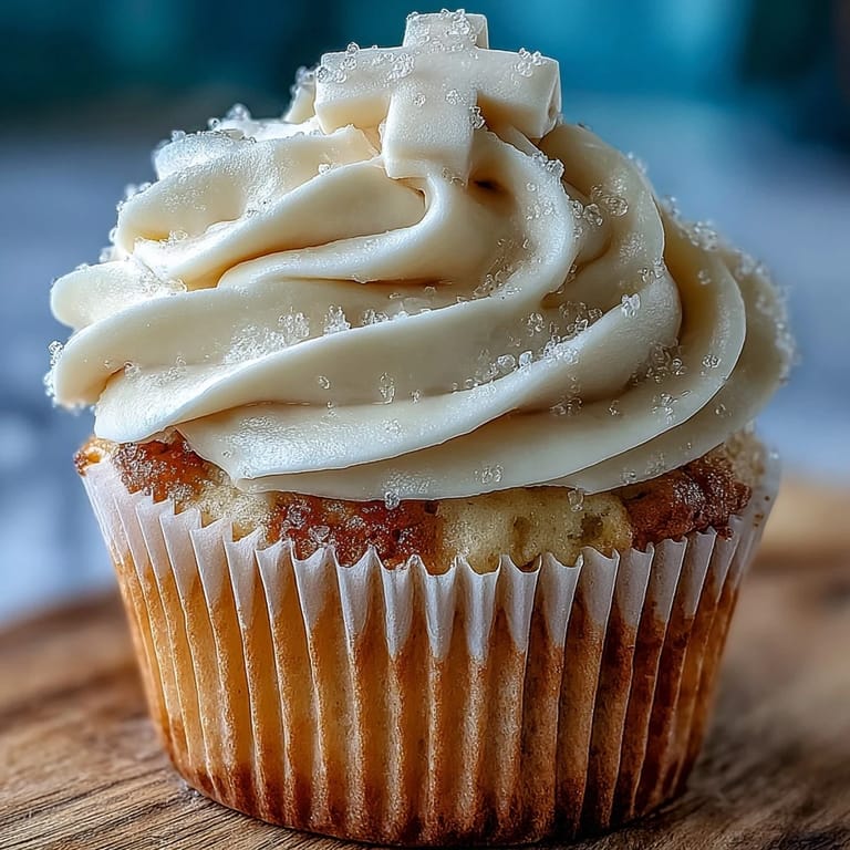 Tender vanilla communion cupcakes topped with smooth frosting and a symbolic white cross.